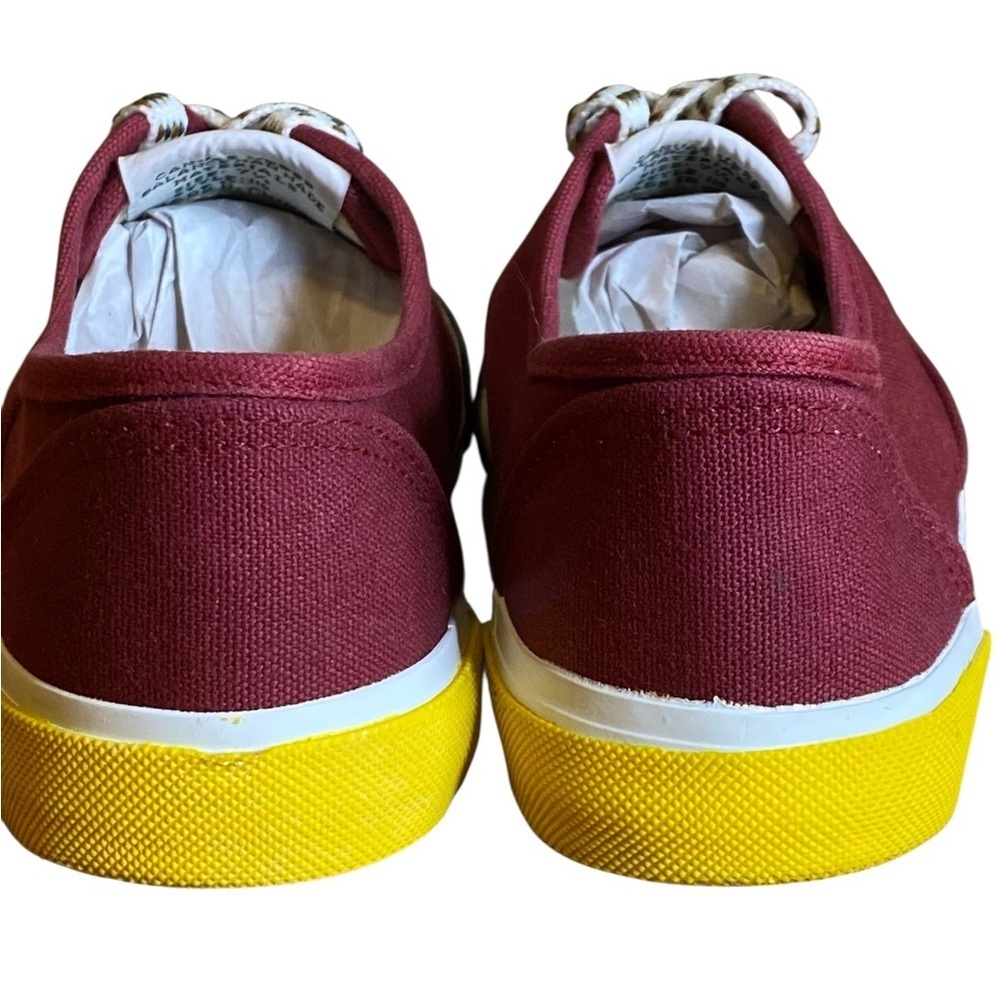 Paolo Gucci 90’s Vintage Maroon Canvas sneakers Women’s Size 7.5 - Picture 5 of 12